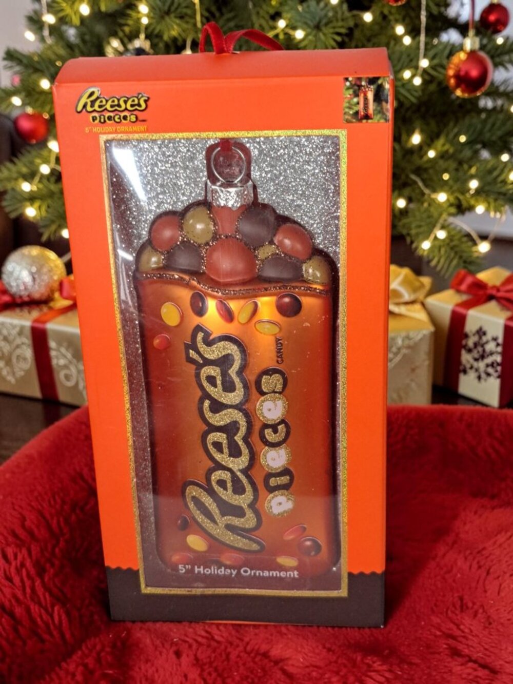 Reese's Pieces 5” Holiday Ornament Christmas - New